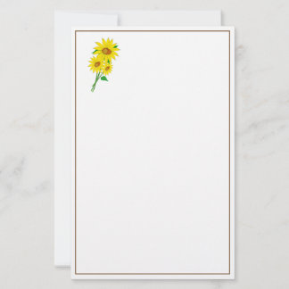 Sunflowers Stationery Paper
