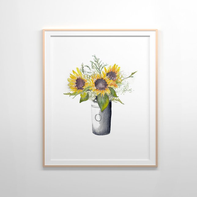 Sunflowers Still Life Watercolor Painting Poster (Creator Uploaded)