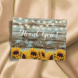 Sunflowers String Lights Vintage Wedding Thank You Postcard<br><div class="desc">Vintage Sunflowers String Lights Rustic Wedding Thank You Cards.</div>