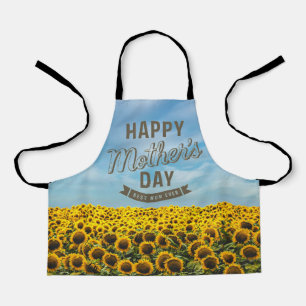 Sunflowers Stylish Elegant Best Mum Ever Floral Apron