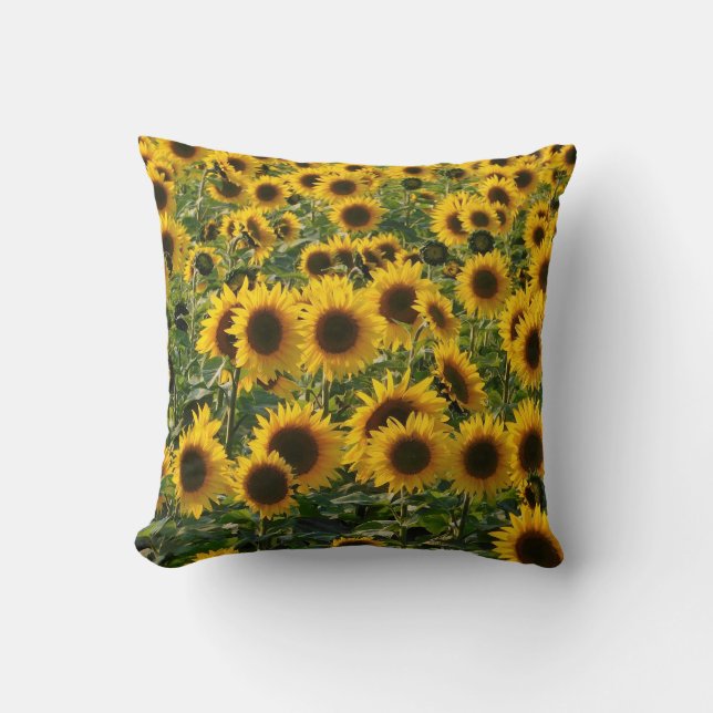 Sunflowers Summer Pillow (Front)