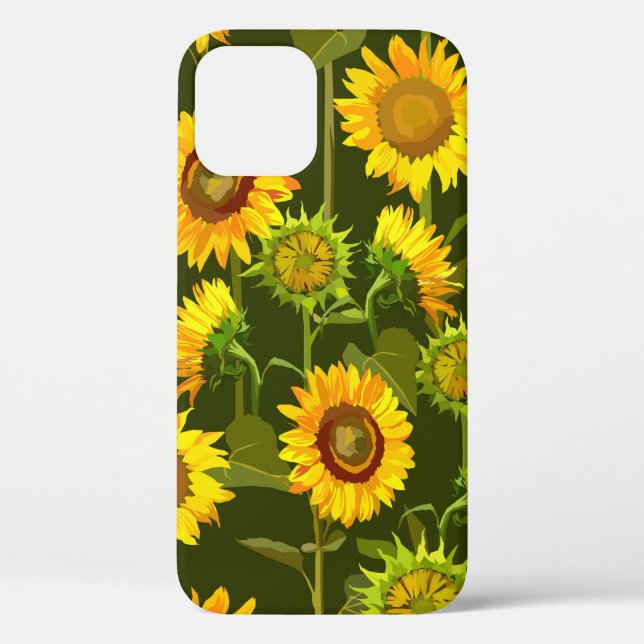 Sunflowers summer seamless pattern Case-Mate iPhone case (Back)