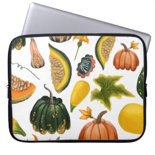 Sunflowers Summer: Vintage Watercolor Pattern Laptop Sleeve