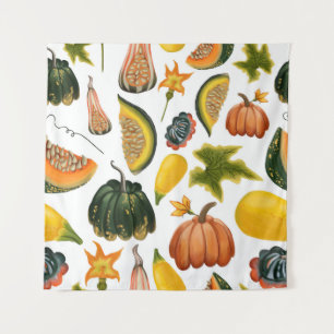 Sunflowers Summer: Vintage Watercolor Pattern Tapestry