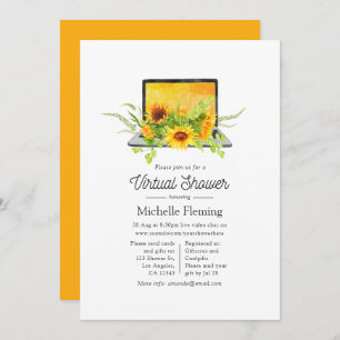 Sunflowers Summer Virtual Baby Shower Invitation