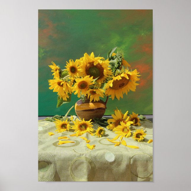 Sunflowers Sun Flower Van Gogh Like Poster (Front)