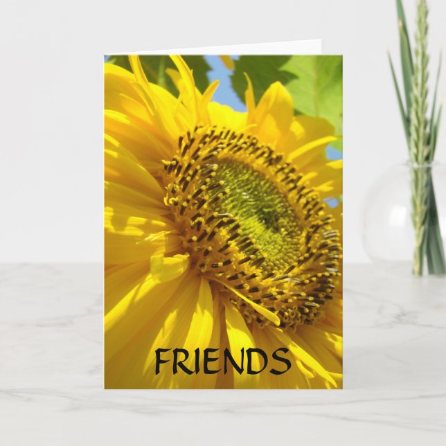 SUNFLOWERS SUN FLOWERS GREETING CARDS NOTE CARD (Front)