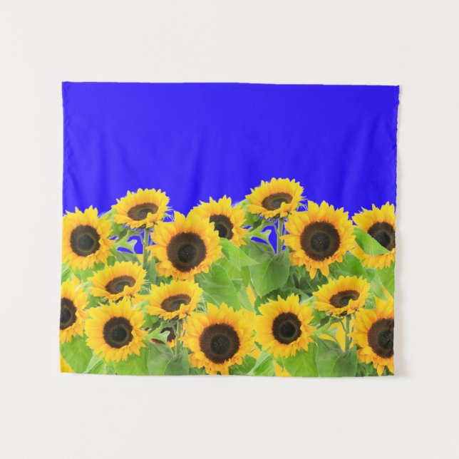Sunflowers Tapestry - Ukraine Flag Colours (Front (Horizontal))