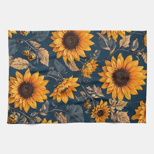 Sunflowers Tea Towel (Horizontal)