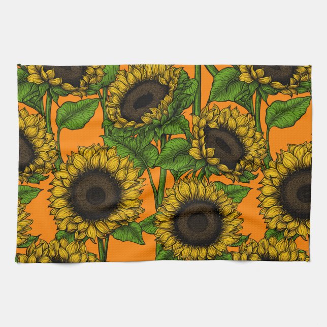 Sunflowers Tea Towel (Horizontal)