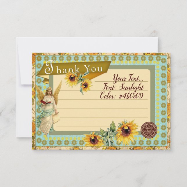 SUNFLOWERS - Thank You Card (Front)