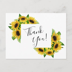 sunflowers thank you card