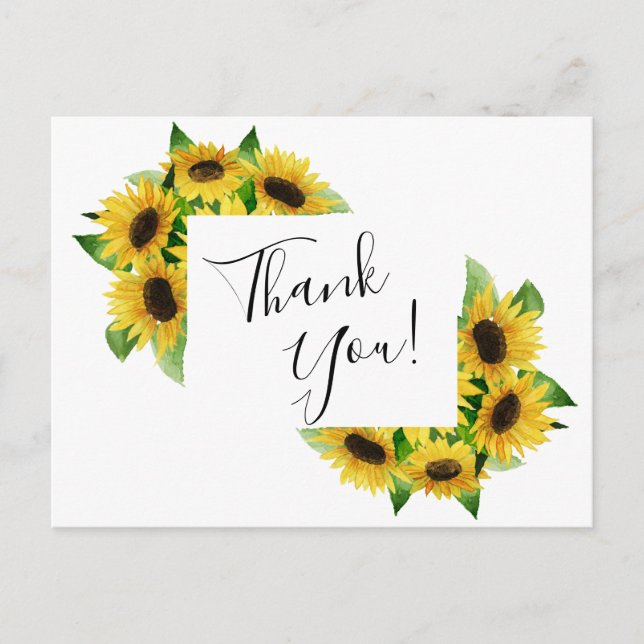sunflowers thank you card (Front)