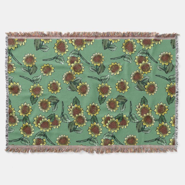 Sunflowers                                         throw blanket (Front)