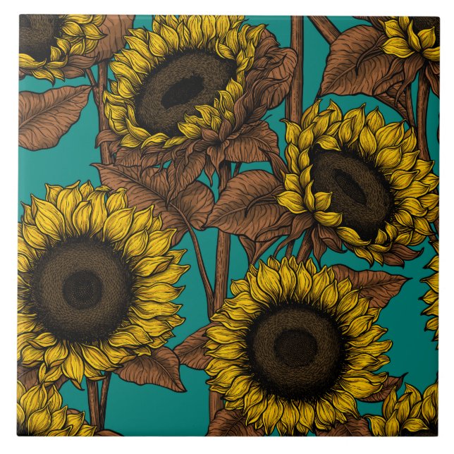 Sunflowers Tile (Front)