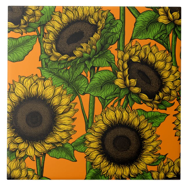 Sunflowers Tile (Front)