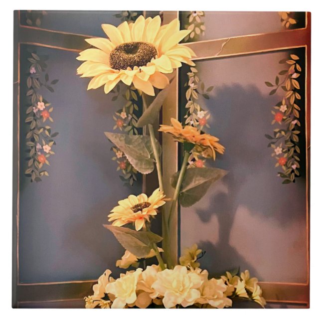 Sunflowers Tile (Front)