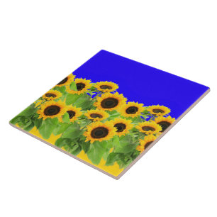 Sunflowers Tiles Ukraine Flag Colours - Freedom