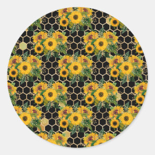 Sunflowers Turn Naturally Towards The Light Classic Round Sticker