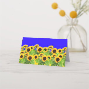 Sunflowers - Ukrainian Flag Peace Freedom Ukraine  Loyalty Card