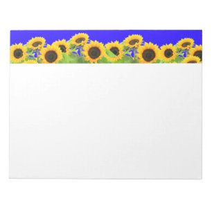 Sunflowers - Ukrainian Flag Peace Freedom Ukraine Notepad