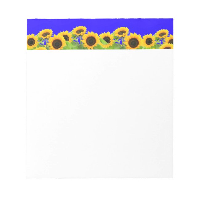 Sunflowers - Ukrainian Flag Peace Freedom Ukraine  Notepad (Front)