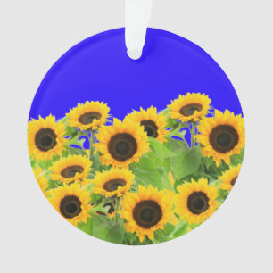 Sunflowers - Ukrainian Flag Peace Freedom Ukraine Ornament