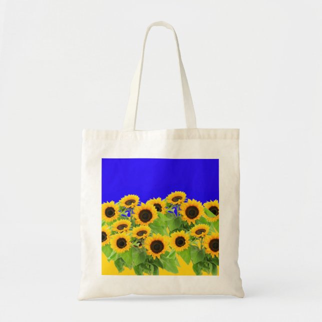 Sunflowers - Ukrainian Flag Peace Freedom Ukraine  Tote Bag (Front)