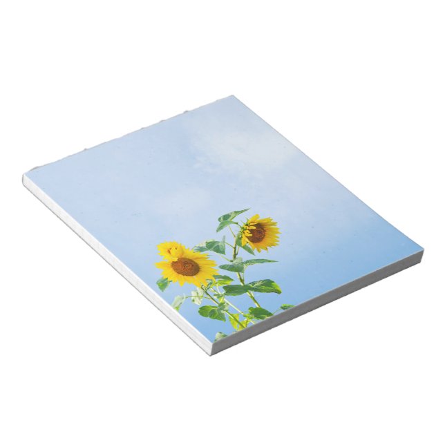 Sunflowers under Blue Sky   Notepad (Angled)