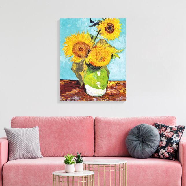 Sunflowers | Van Gogh | Canvas Print (Insitu(LivingRoom))