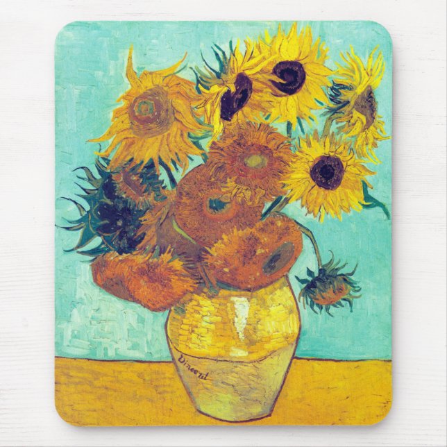 Sunflowers, Van Gogh Mouse Mat (Front)