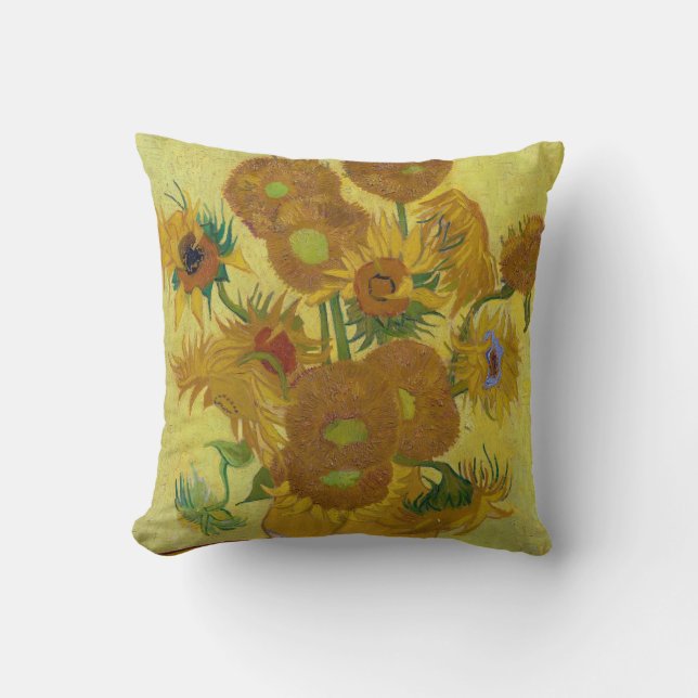 Sunflowers, Vincent van Gogh, 1889 Cushion (Front)