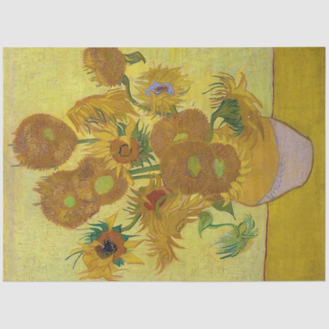 Sunflowers, Vincent van Gogh, 1889 Tissue Paper (Front)