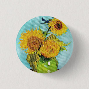 Sunflowers Vincent van Gogh 3 Cm Round Badge