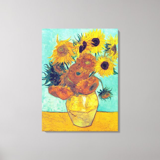 Sunflowers, Vincent Van Gogh Canvas Print (Front)