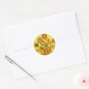 Sunflowers, Vincent van Gogh Ceramic Ornament Classic Round Sticker