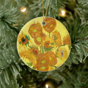 Sunflowers, Vincent van Gogh Ceramic Tree Decoration