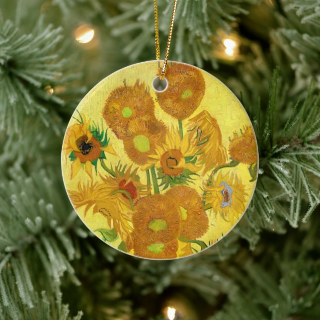 Sunflowers, Vincent van Gogh  Ceramic Tree Decoration (Tree)