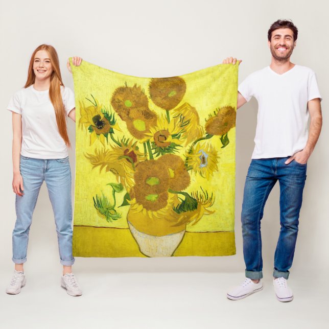 Sunflowers Vincent van Gogh  Fleece Blanket (In Situ)