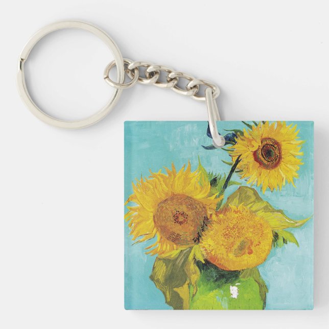 Sunflowers Vincent van Gogh  Key Ring (Front)