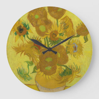 Sunflowers - Vincent van Gogh Large Clock