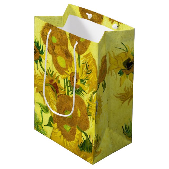 Sunflowers Vincent van Gogh    Medium Gift Bag (Front Angled)