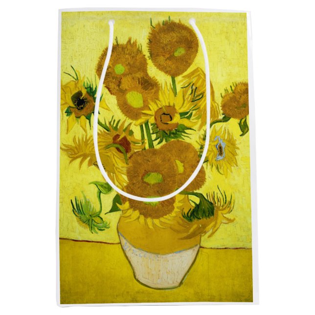 Sunflowers Vincent van Gogh    Medium Gift Bag (Front)
