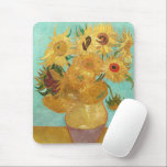Sunflowers Vincent van Gogh     Mouse Mat<br><div class="desc">Sunflowers (1889)  Vincent van Gogh. Reproduction of famous works of art  images in the public domain.</div>