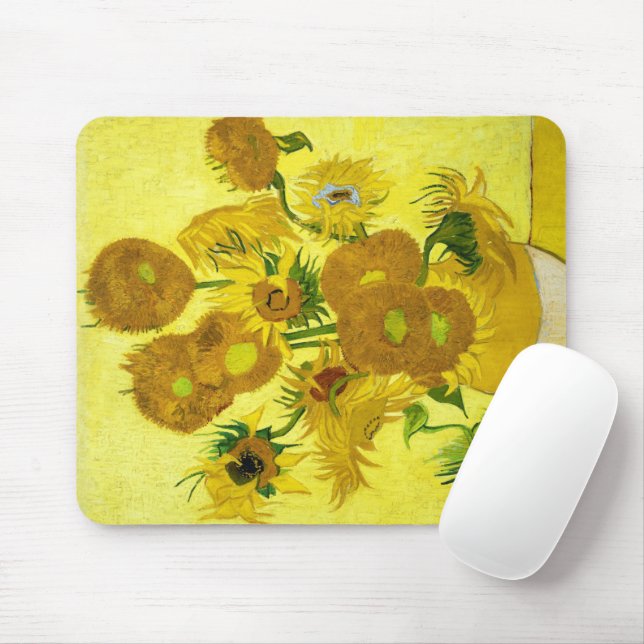 Sunflowers Vincent van Gogh    Mouse Mat (With Mouse)