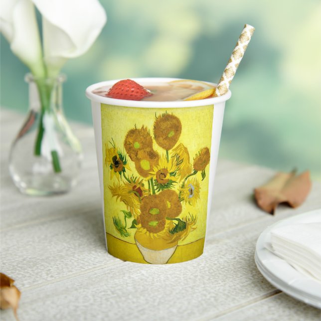 Sunflowers Vincent van Gogh      Paper Cups (Insitu)