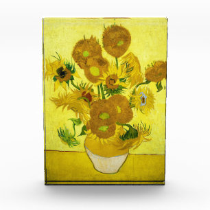 Sunflowers Vincent van Gogh Photo Block