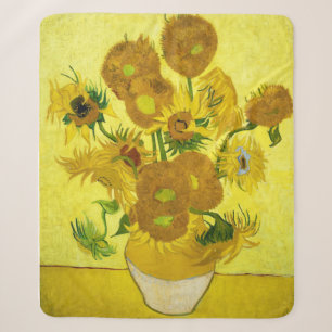 Sunflowers Vincent van Gogh Sherpa Blanket