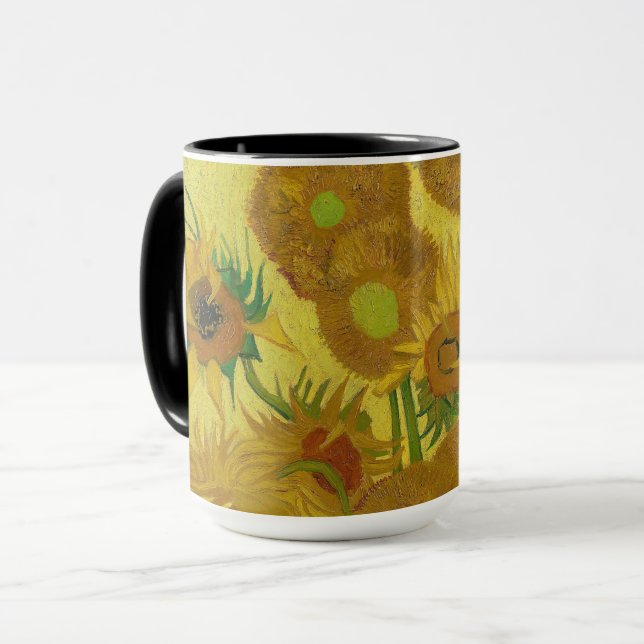 Sunflowers-Vincent van Gogh Small Mug (Front Left)