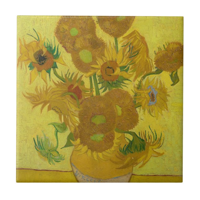 Sunflowers - Vincent van Gogh Tile (Front)